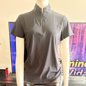 Mono B Black Short Sleeve Women's Top